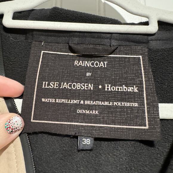 Ilse Jacobsen Tan Raincoat Fleece Lined Size 8 - Picture 5 of 7